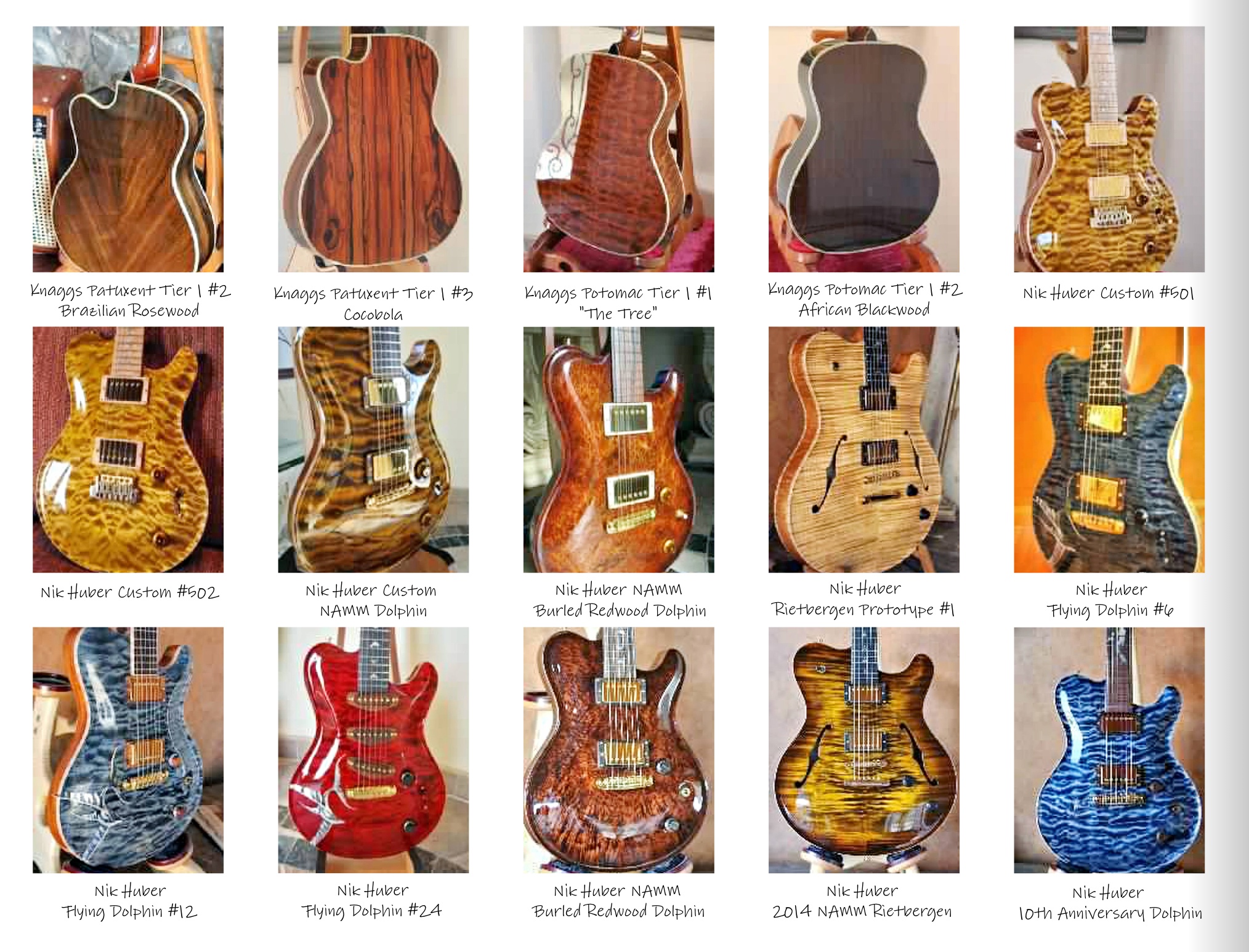 Original Gallery of Sold Guitars page 3 from A Guitar Story